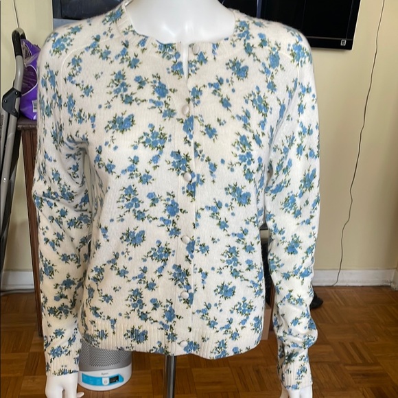Joie Tops - Joie Floral Cashmere Cardigan Sweater Size M